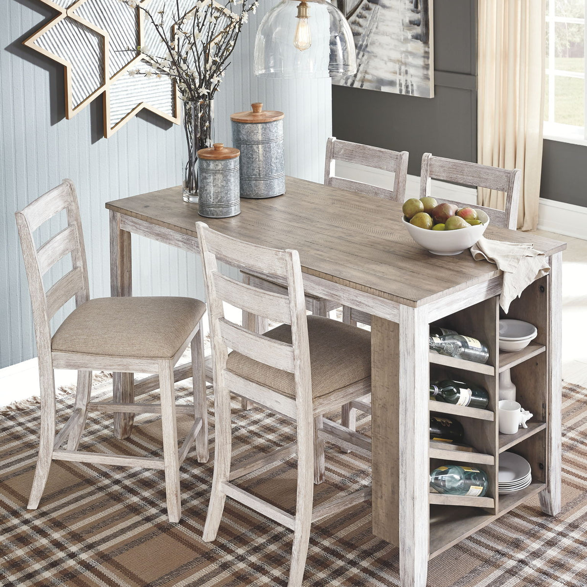 Skempton - Rectangular Counter Table With Storage Set
