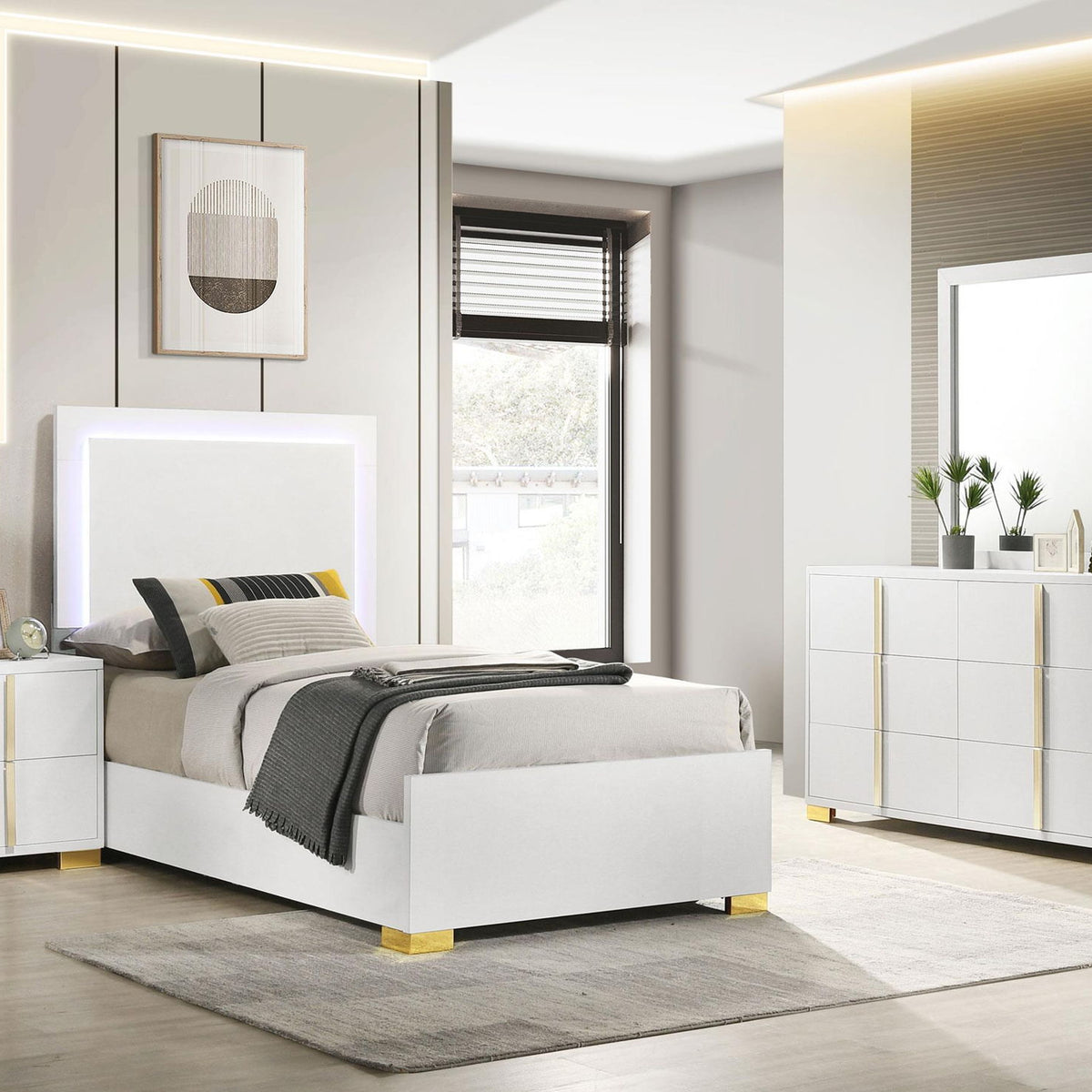 Marceline 4-piece Twin Bedroom Set White