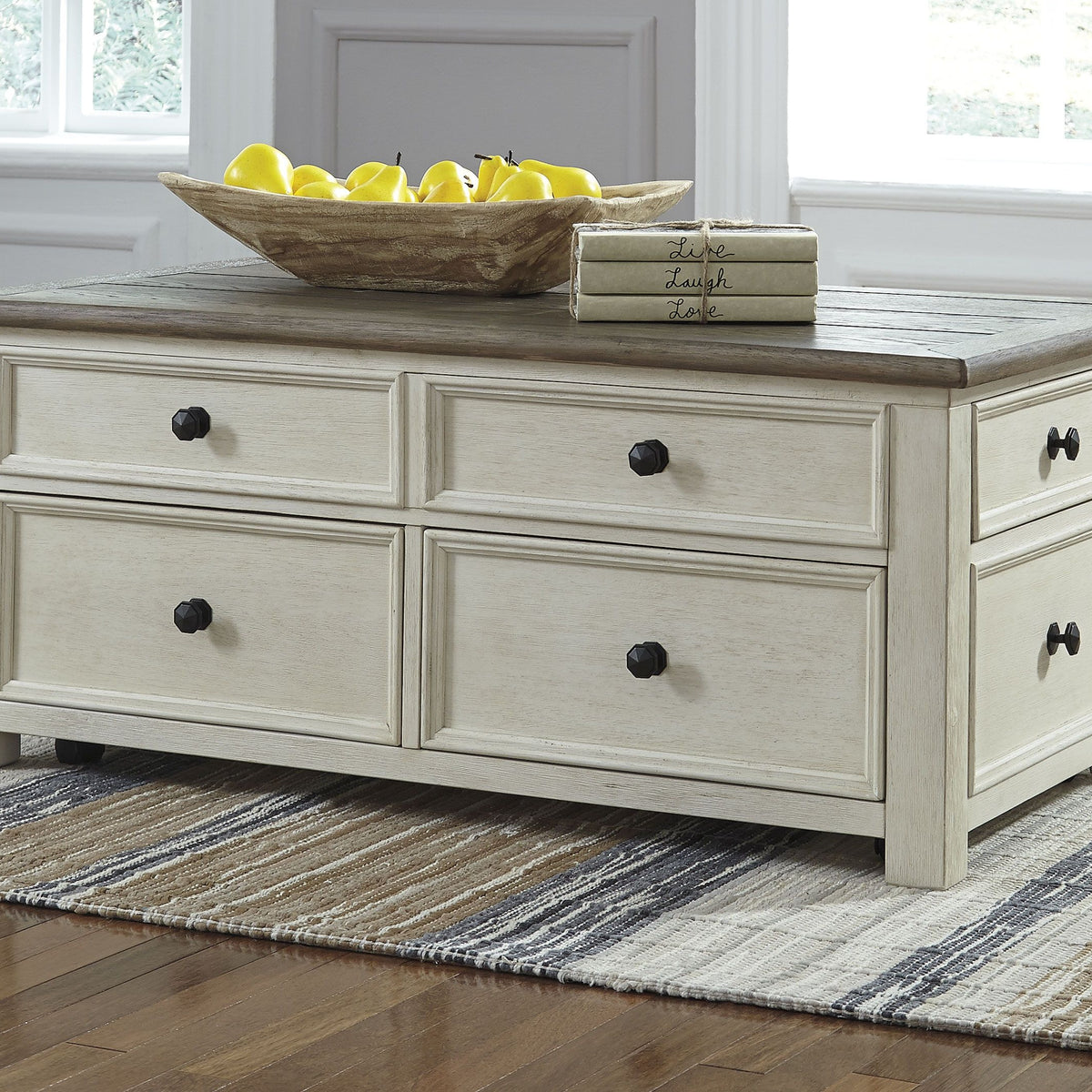 Bolanburg - White / Brown / Beige - Lift Top Cocktail Table