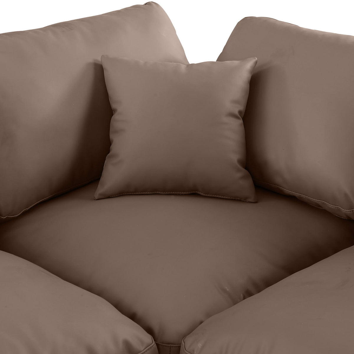 Comfy - 5 Piece Faux Leather Modular Sectional