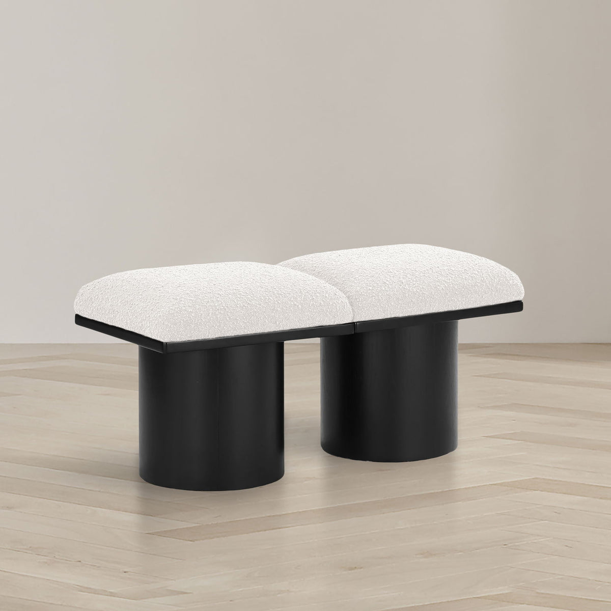 Pavilion - 2 Piece Modular Bench With Black Base