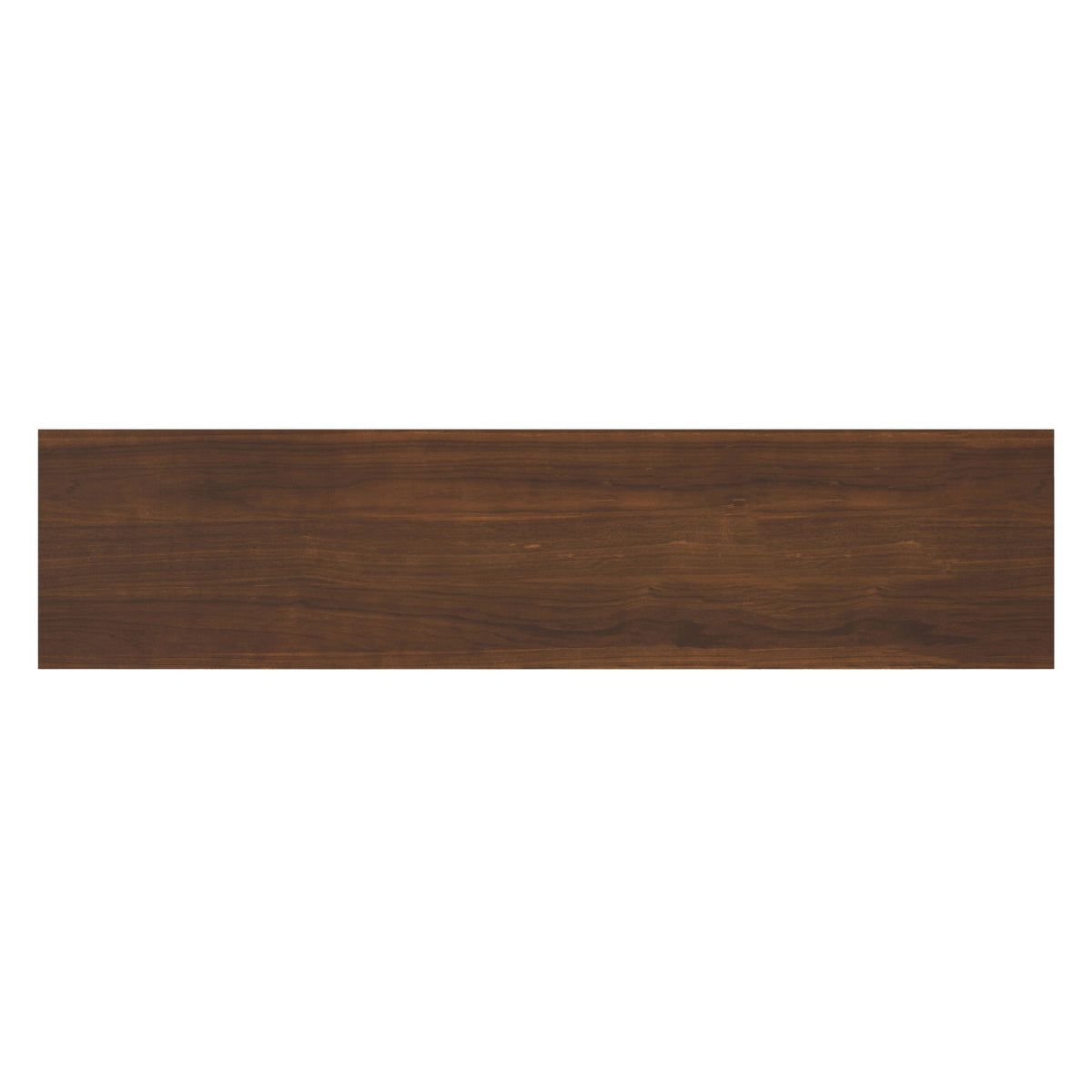 Walnut media stand top panel with visible woodgrain texture