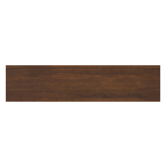 Walnut media stand top panel with visible woodgrain texture