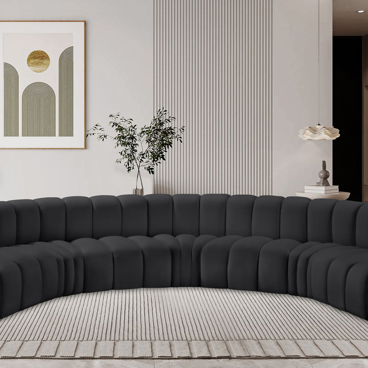 Arc - Faux Leather 7 Piece U-Shaped Modular Sofa