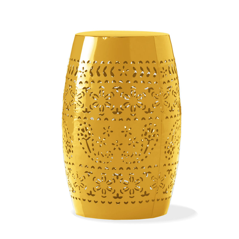 12" Outdoor Lace Cut Side Table