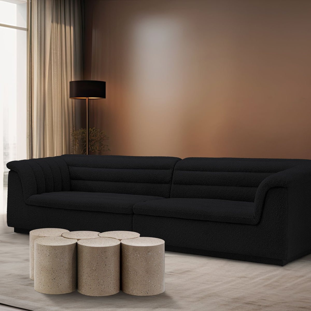 Dimple - 6 Piece Modular Coffee Table - Terazzo Finish