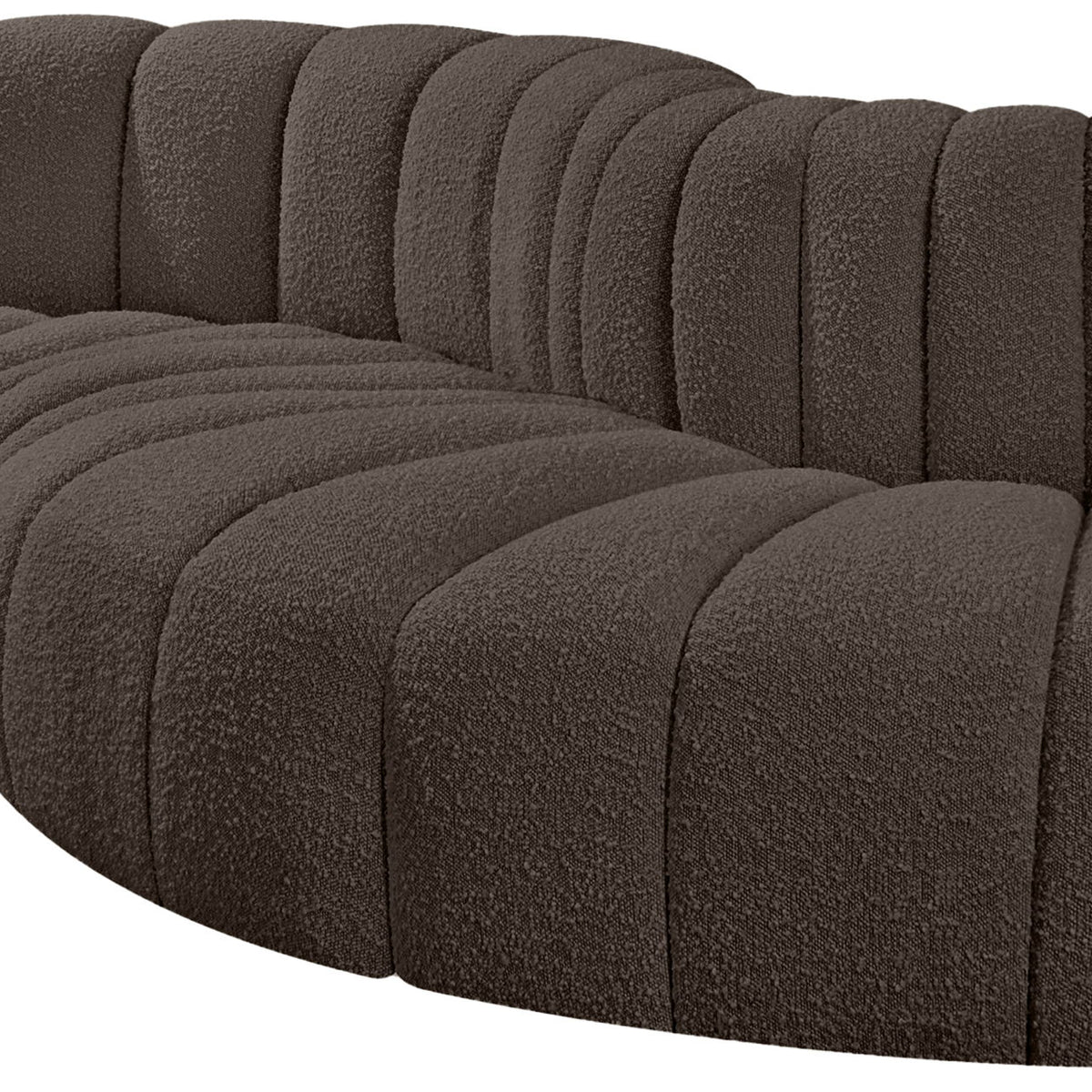 Arc - Boucle Fabric 4 Piece L-Shaped Modular Sofa