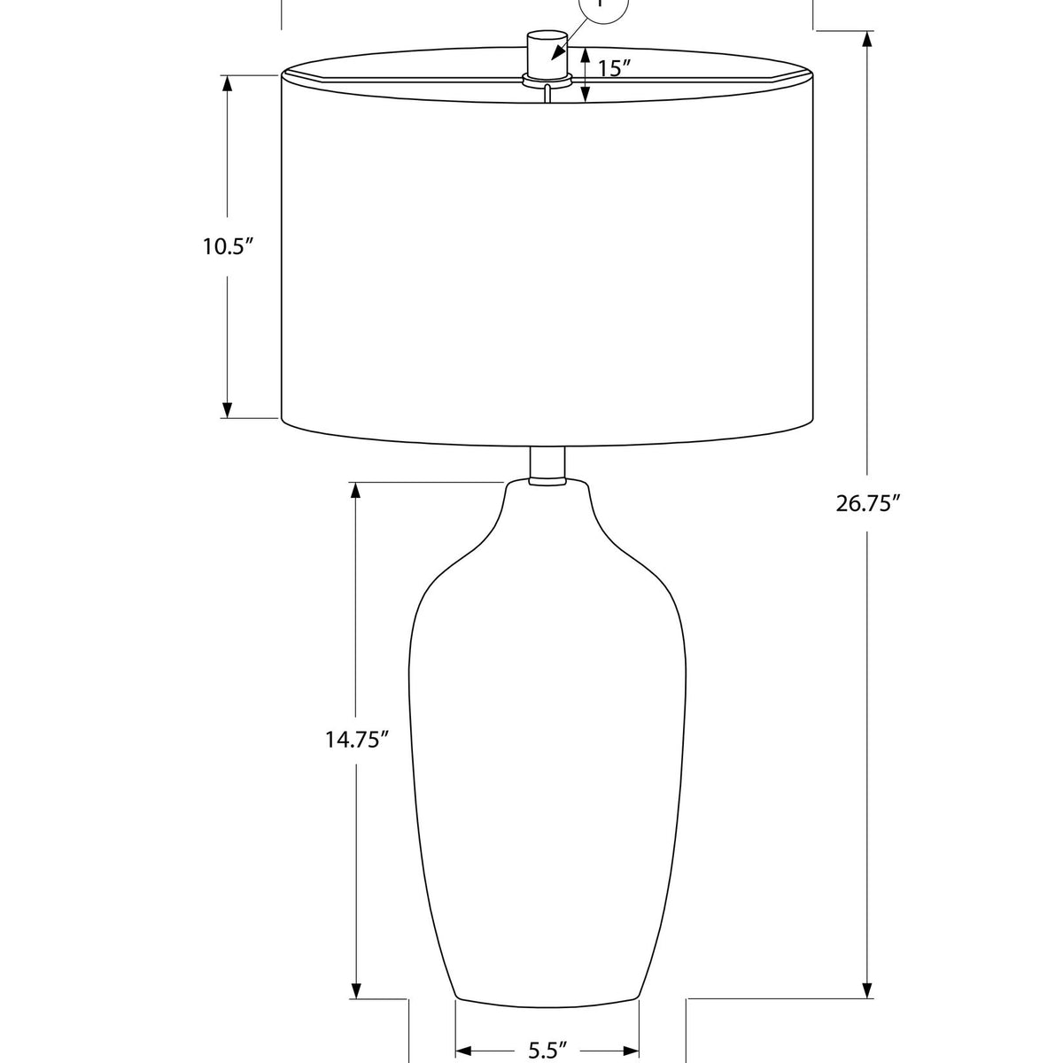 Lighting, Table Lamp, Ceramic, Resin, Contemporary - Gray