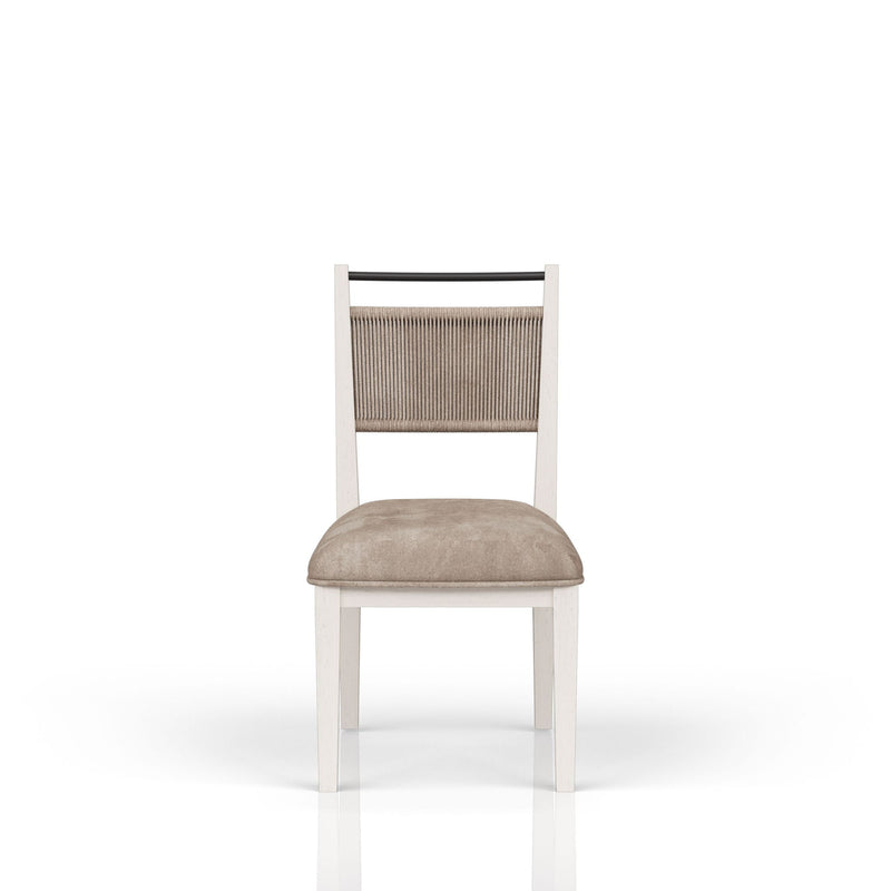 Rope Back Chair - Beige / Carmel