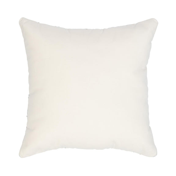 Solid white throw pillow, 22x22 in, smooth fabric square with piped edges