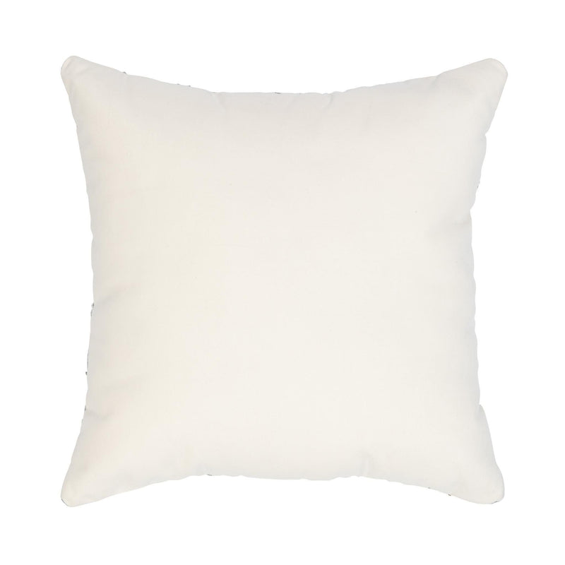 Solid white throw pillow, 22x22 in, smooth fabric square with piped edges