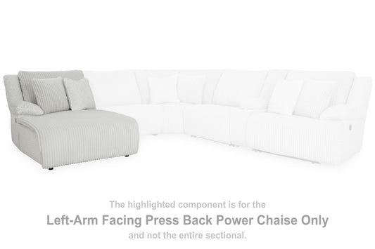 Top Tier - Laf Press Back Power Chaise - Alloy
