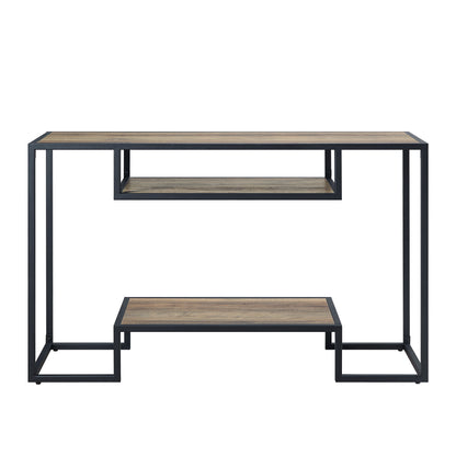 Idella - Sofa Table - Rustic Oak / Black