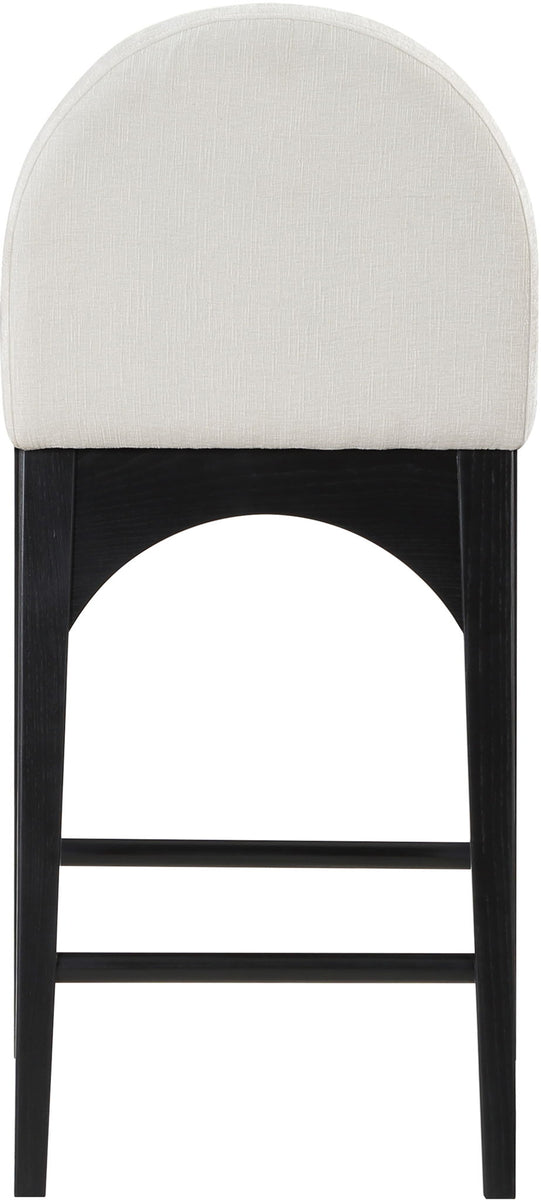 Waldorf - Chenille Stool With Black Legs