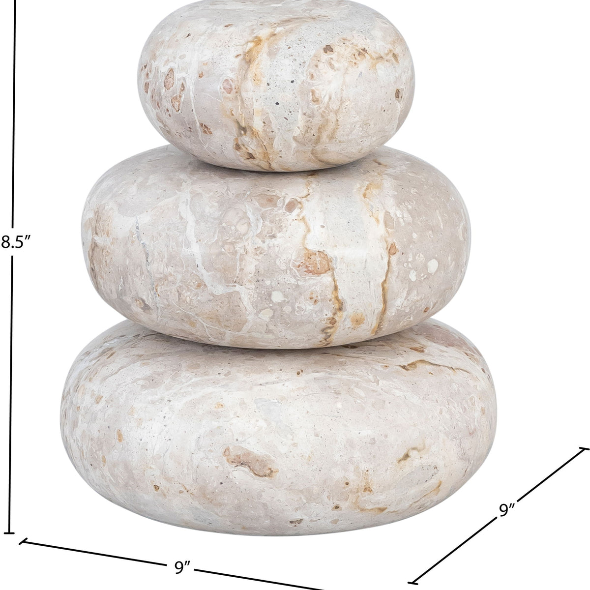 Pumpkin - 3 Piece Marble Decorative Object