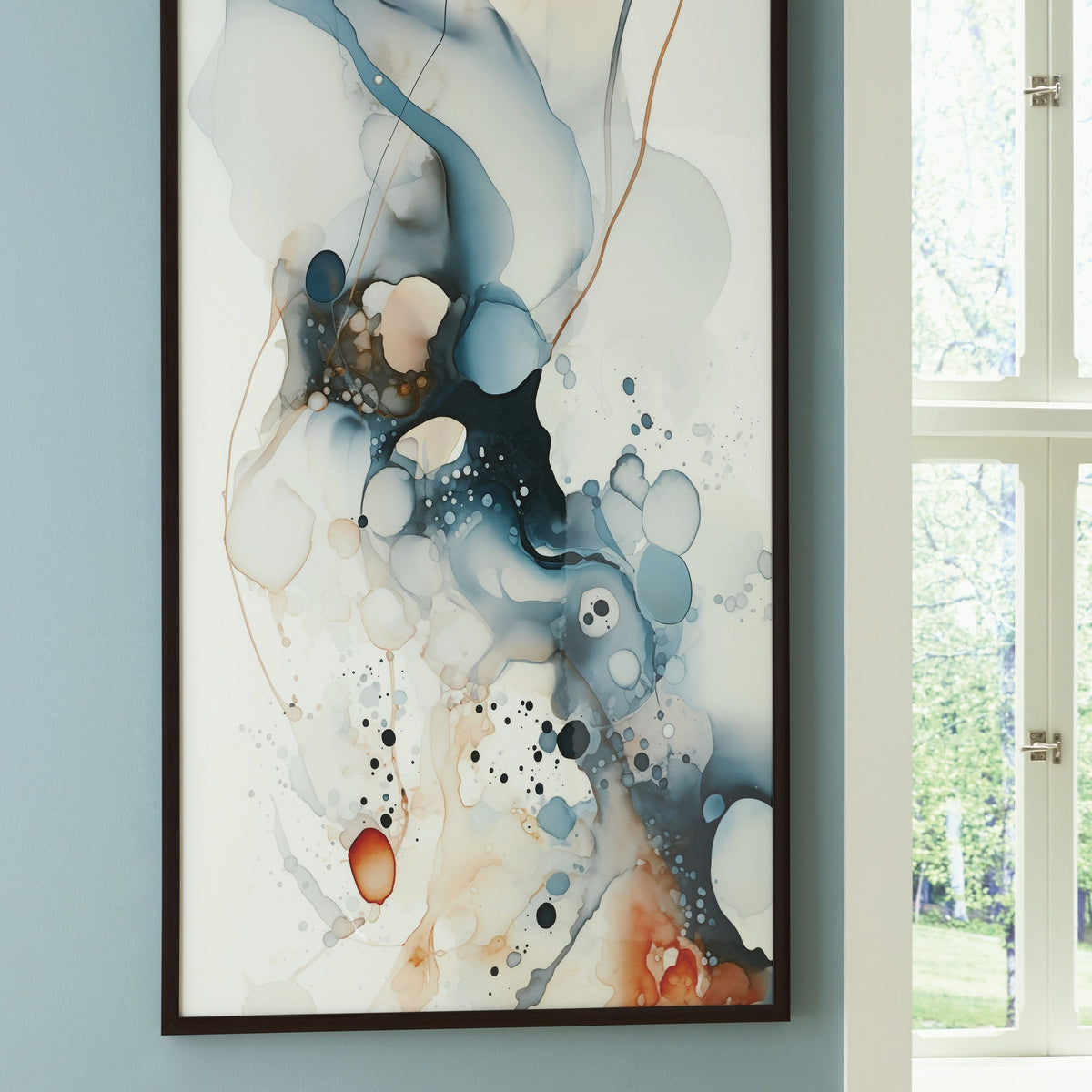 Foxenburg - Blue / Amber / White - Wall Art