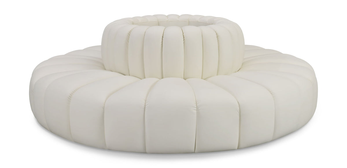 Arc - Faux Leather 8 Piece Round Modular Sofa