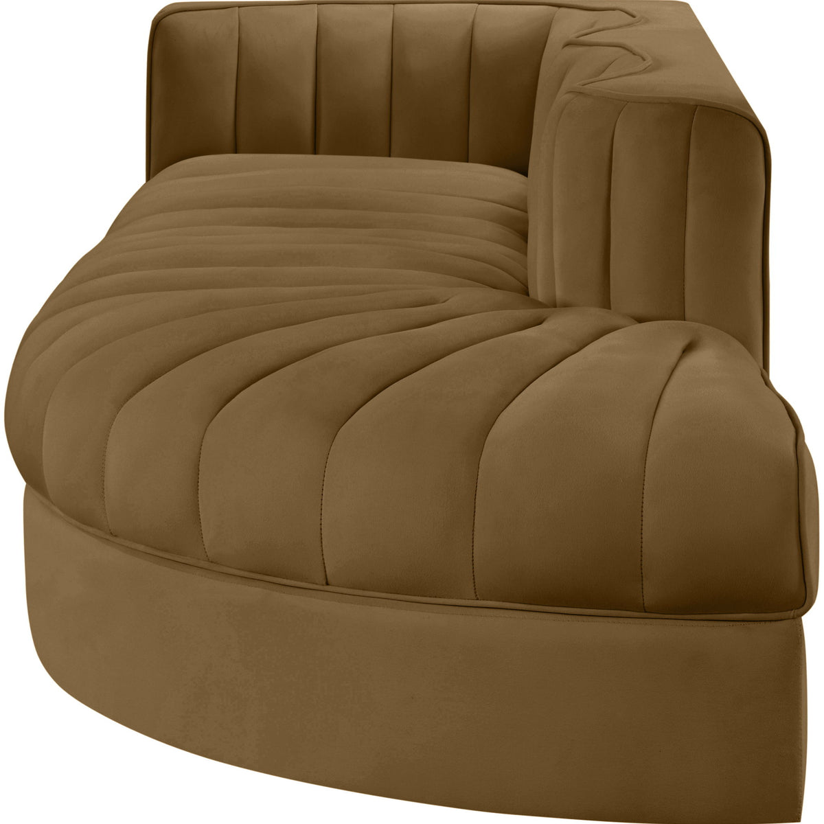 Rummi - Velvet Performance Fabric Upholstered 3 Piece Modular Sectional