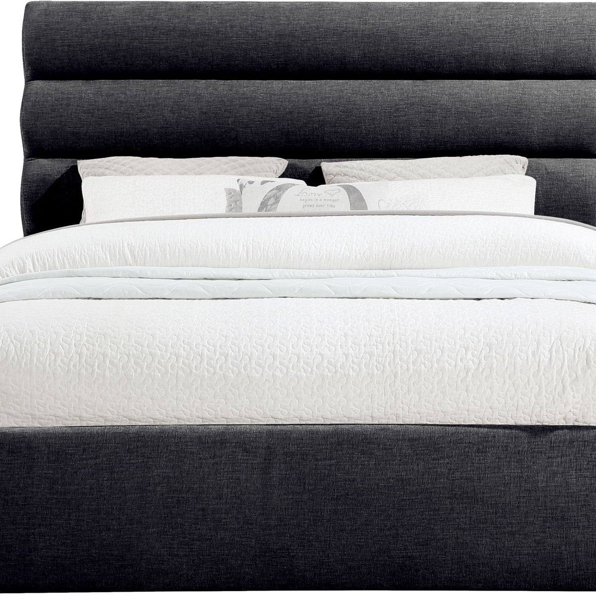 Adam - Chenille Fabric Bed With 52" Headboard