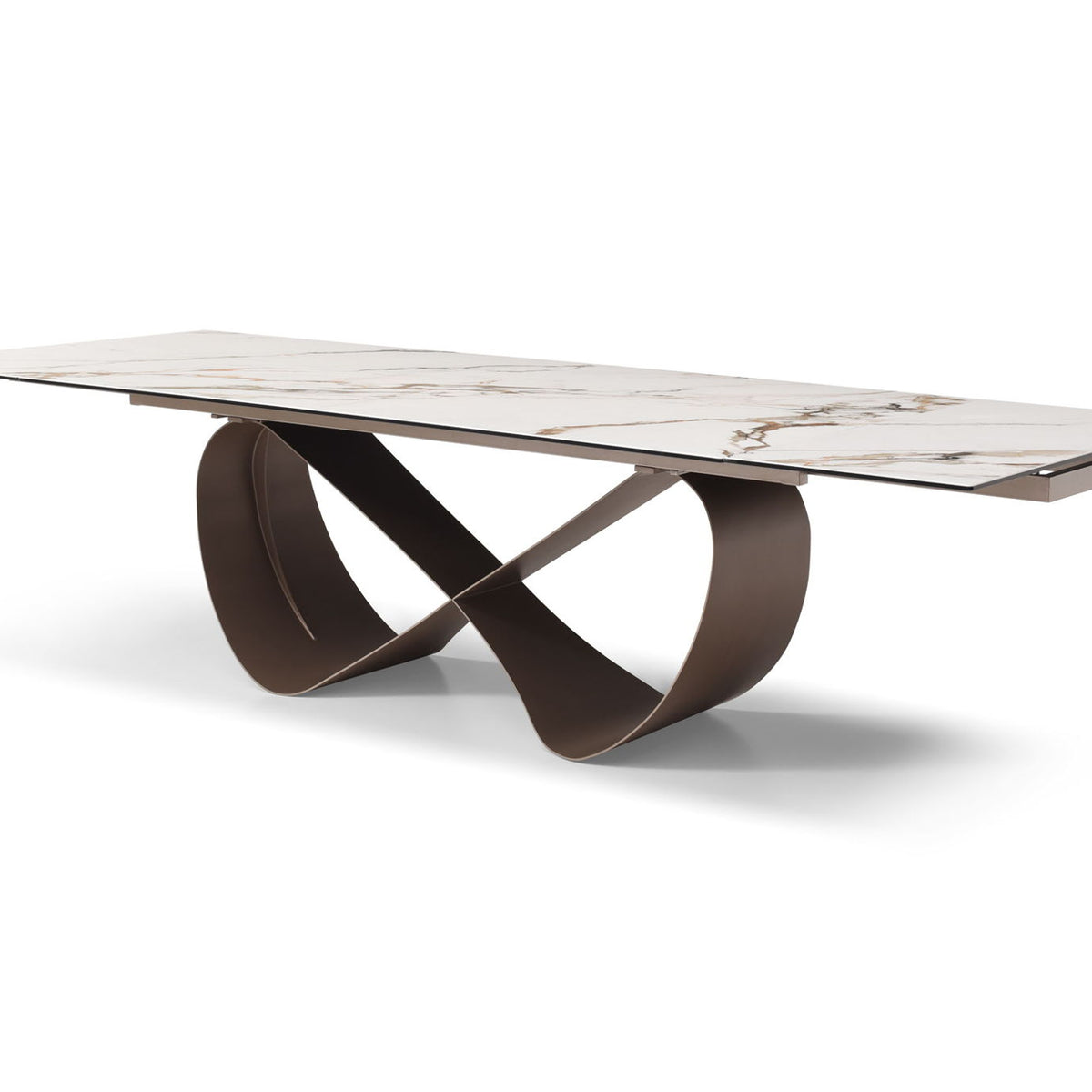 9305 - Dining Table - White / Dark Brown