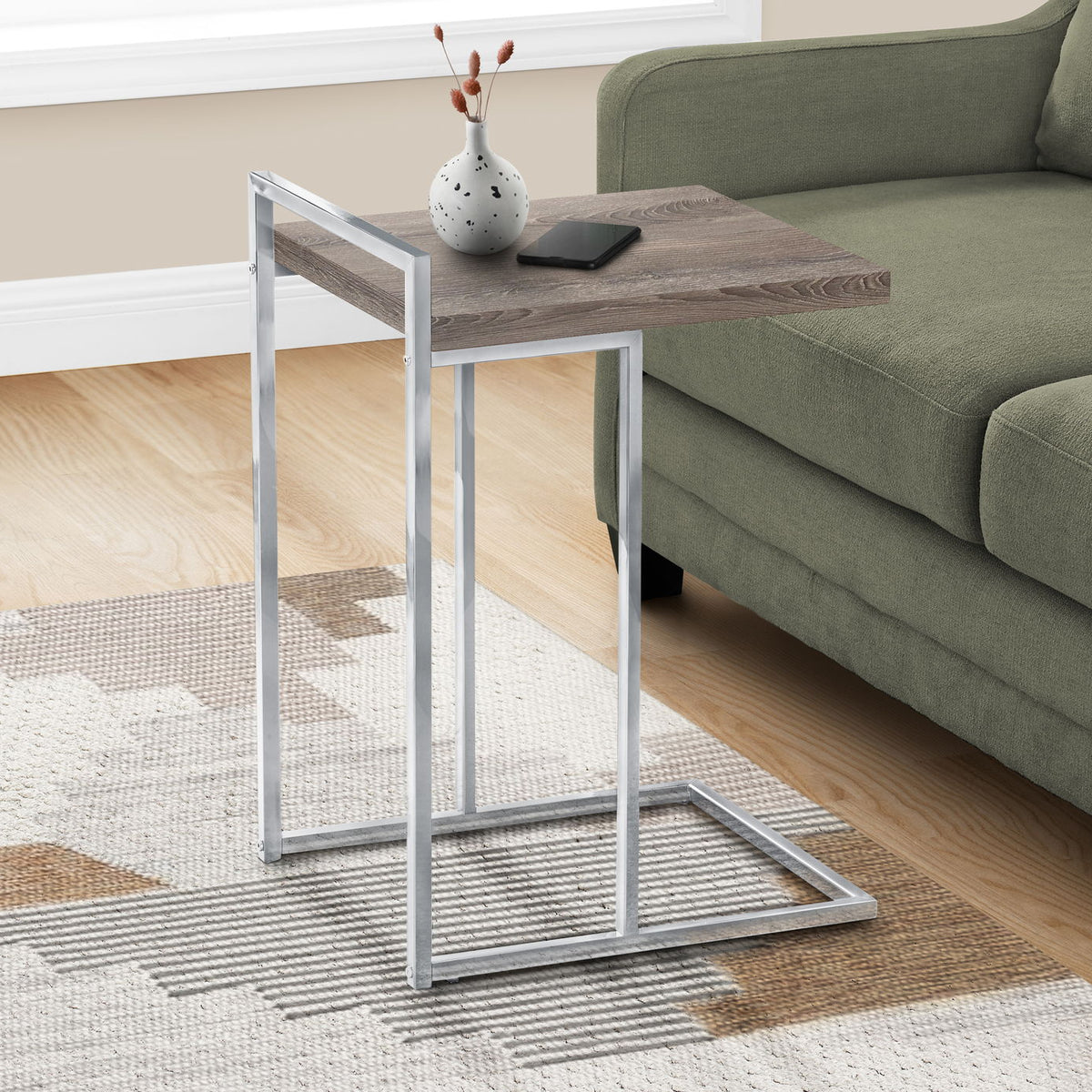 Accent Table, C - Shaped, Contemporary & Modern