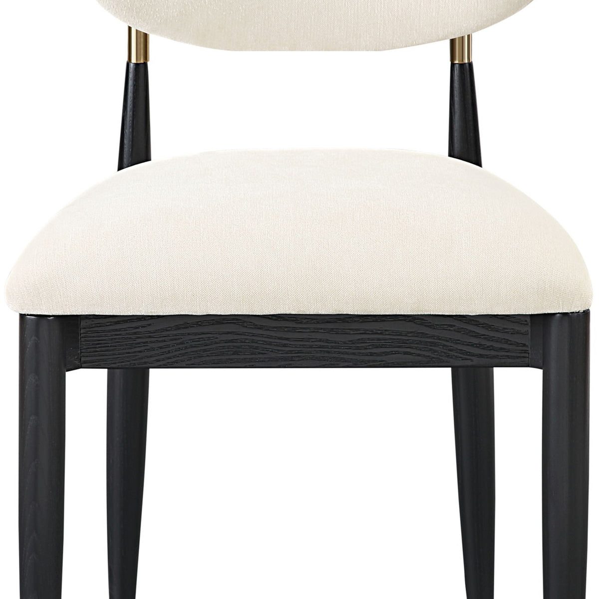 Riccio - Fabric Dining Side Chair (Set of 2) - Black And Gold Frame
