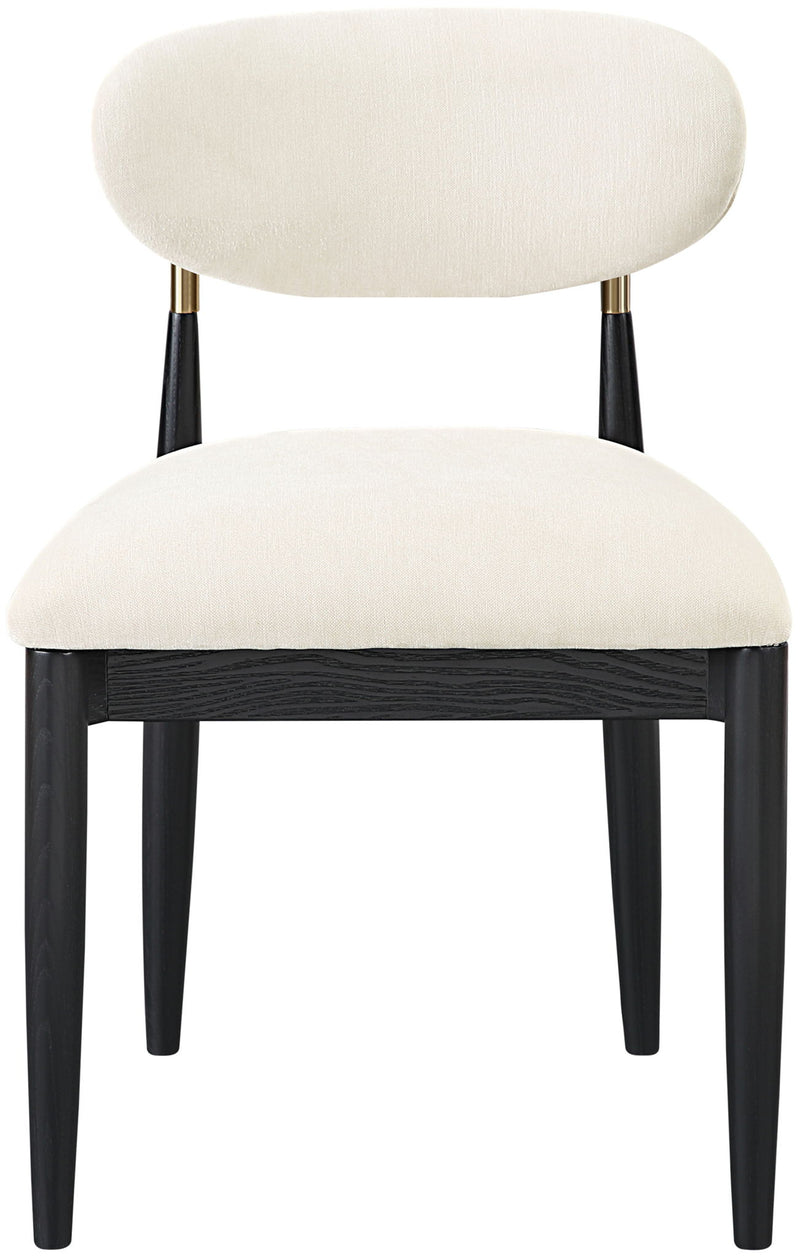 Riccio - Fabric Dining Side Chair (Set of 2) - Black And Gold Frame
