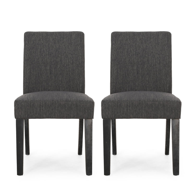 Contemporary Dining Chair With Upholstered Seating And Tapered Legs