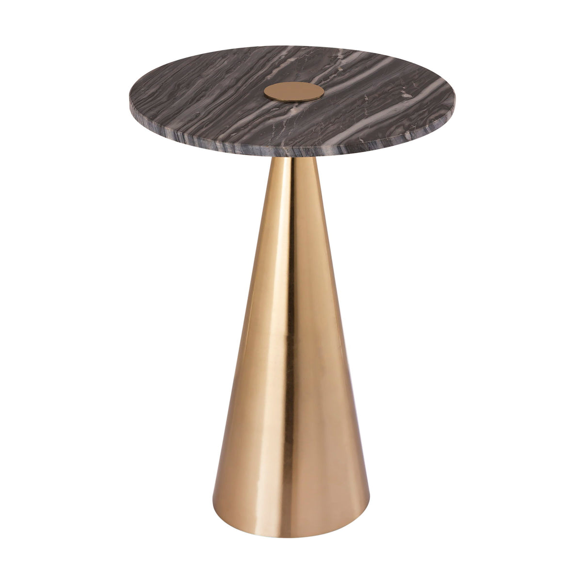 Addyson - Marble Side Table - Dark Gray