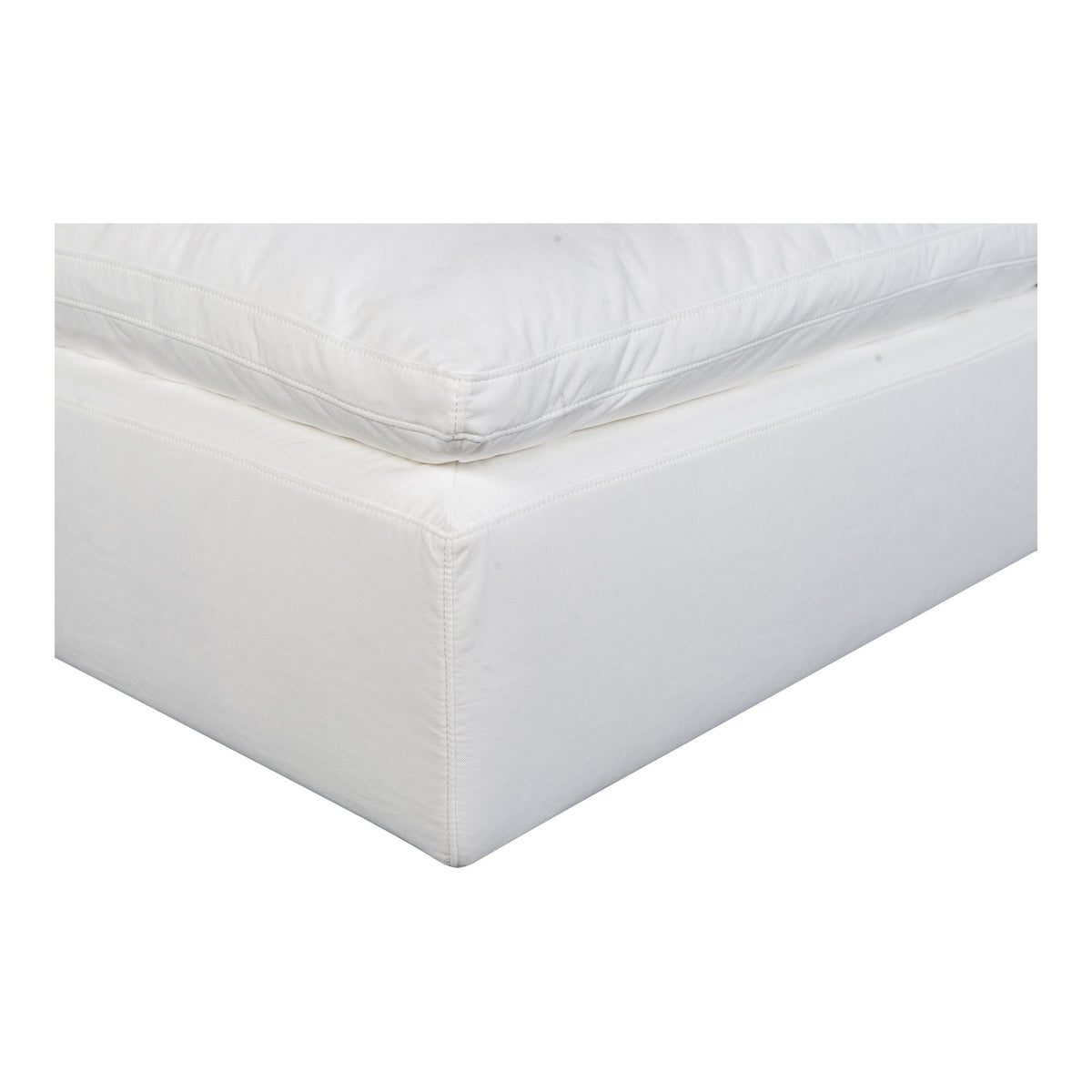 Terra - Livesmart Fabric Condo Ottoman - Cream