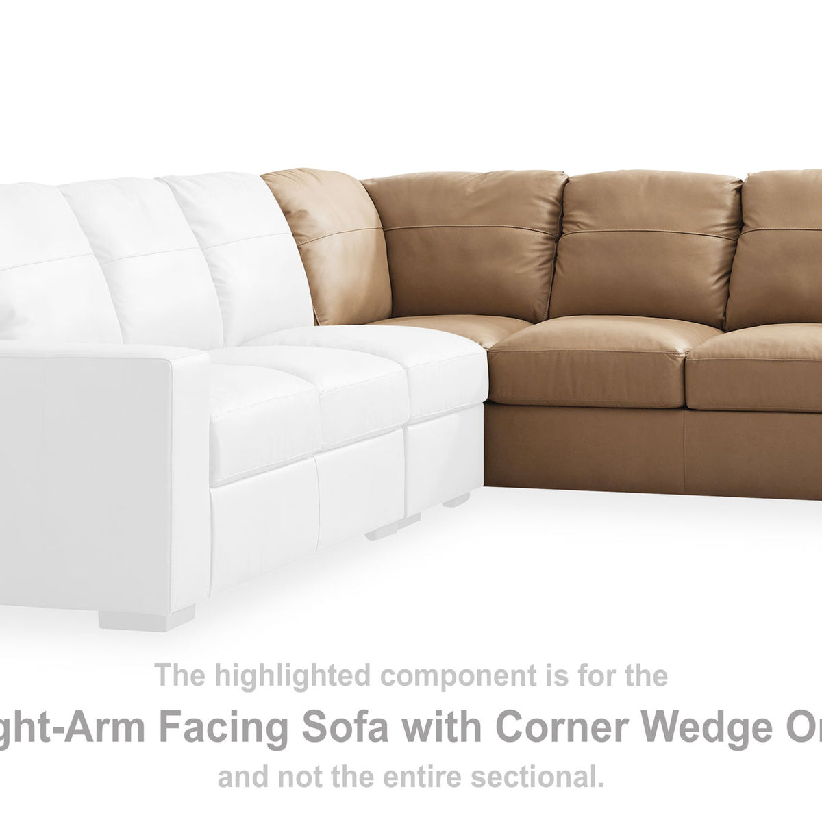 Bandon - Raf Sofa With Corner Wedge - Toffee
