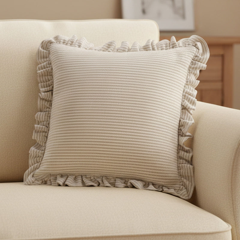 Betty - 25'' Cushion - Beige Stripe