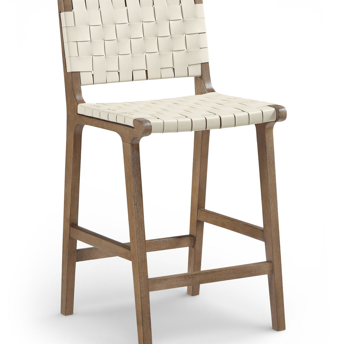 Entwine - Vegan Leather Upholstered Counter Stool - Painted Brown