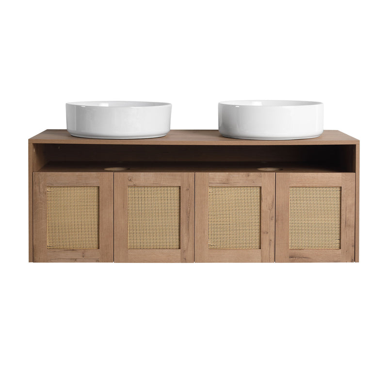 Bathroom Vanity & Art Sink, 2 Soft Close Doors, Float Mounting Design