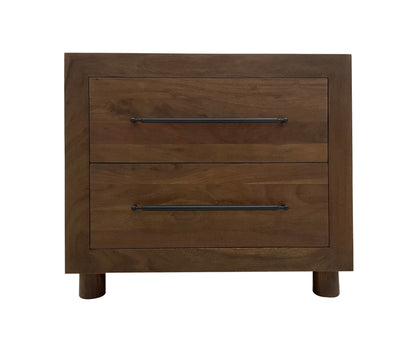 Jaxon - Wood 2 Drawer Nightstand - Cocoa Brown