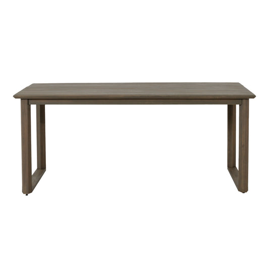 Rustic Nash Dining Table With Slat Design - Gray