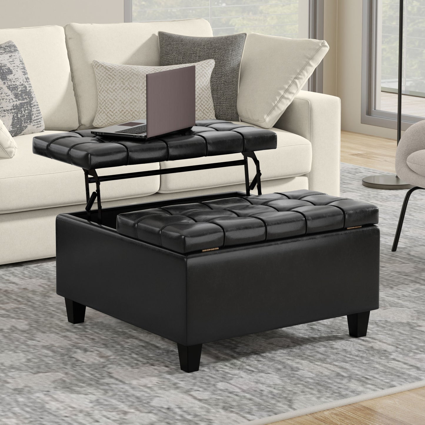 Harrison - Upholstered Coffee Table Storage Ottoman