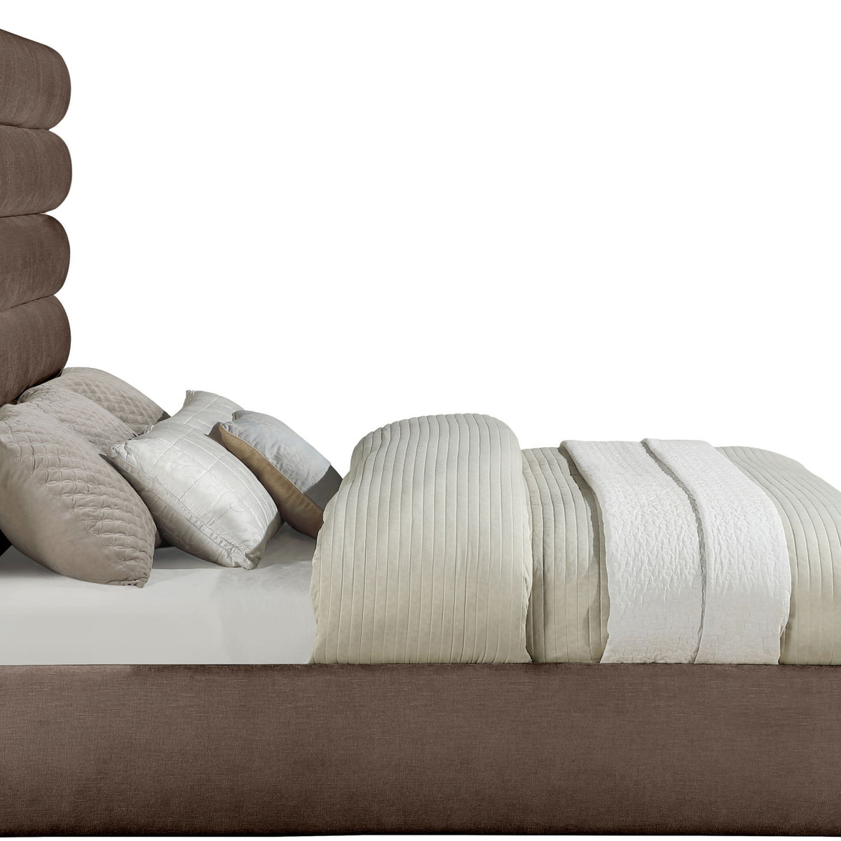Adam - Chenille Fabric Bed With 70.5" Headboard