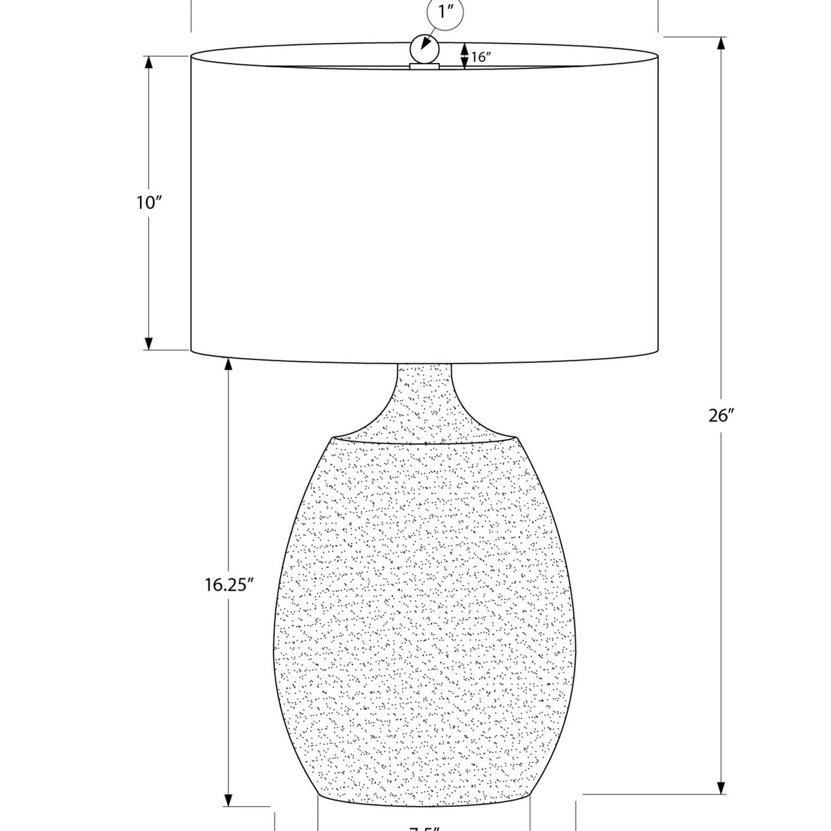Lighting, Table Lamp, Resin, Contemporary - Cream