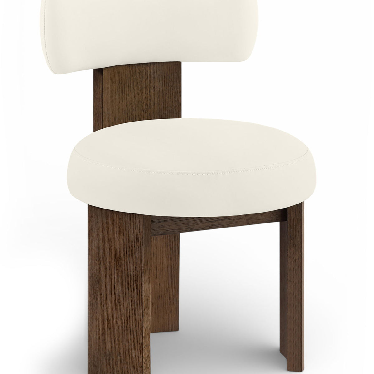 Atelier - Vegan Leather Upholstered Dining Chair (Set of 2) - Painted Brown Frame
