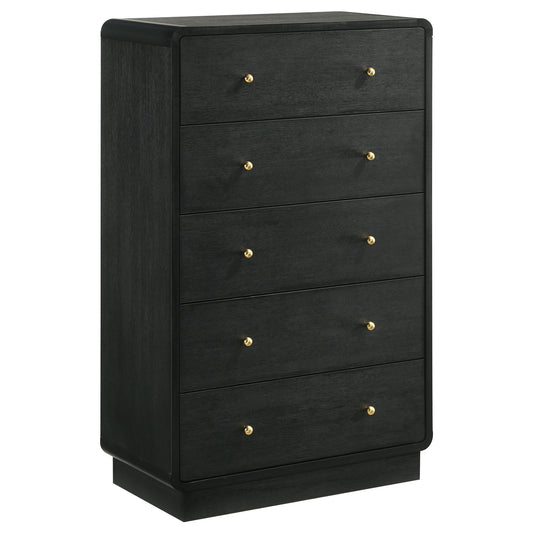 Cavelle - 5-Drawer Chest Of Drawers - Black