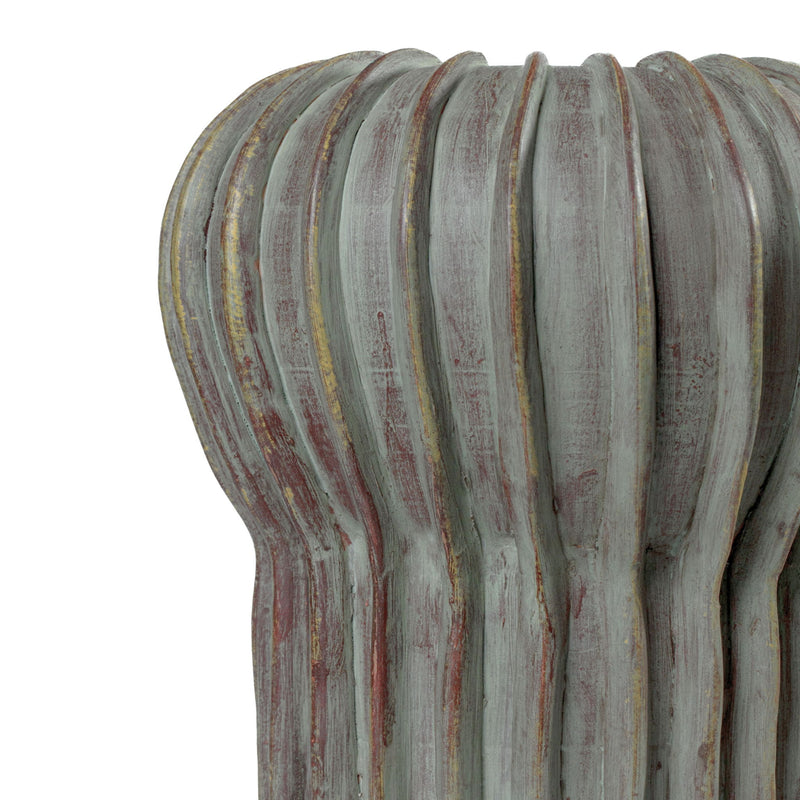 Visha - Terracotta Vase - Gray Green