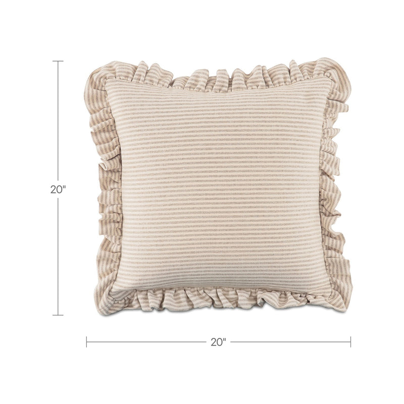 Betty - 25'' Cushion - Beige Stripe