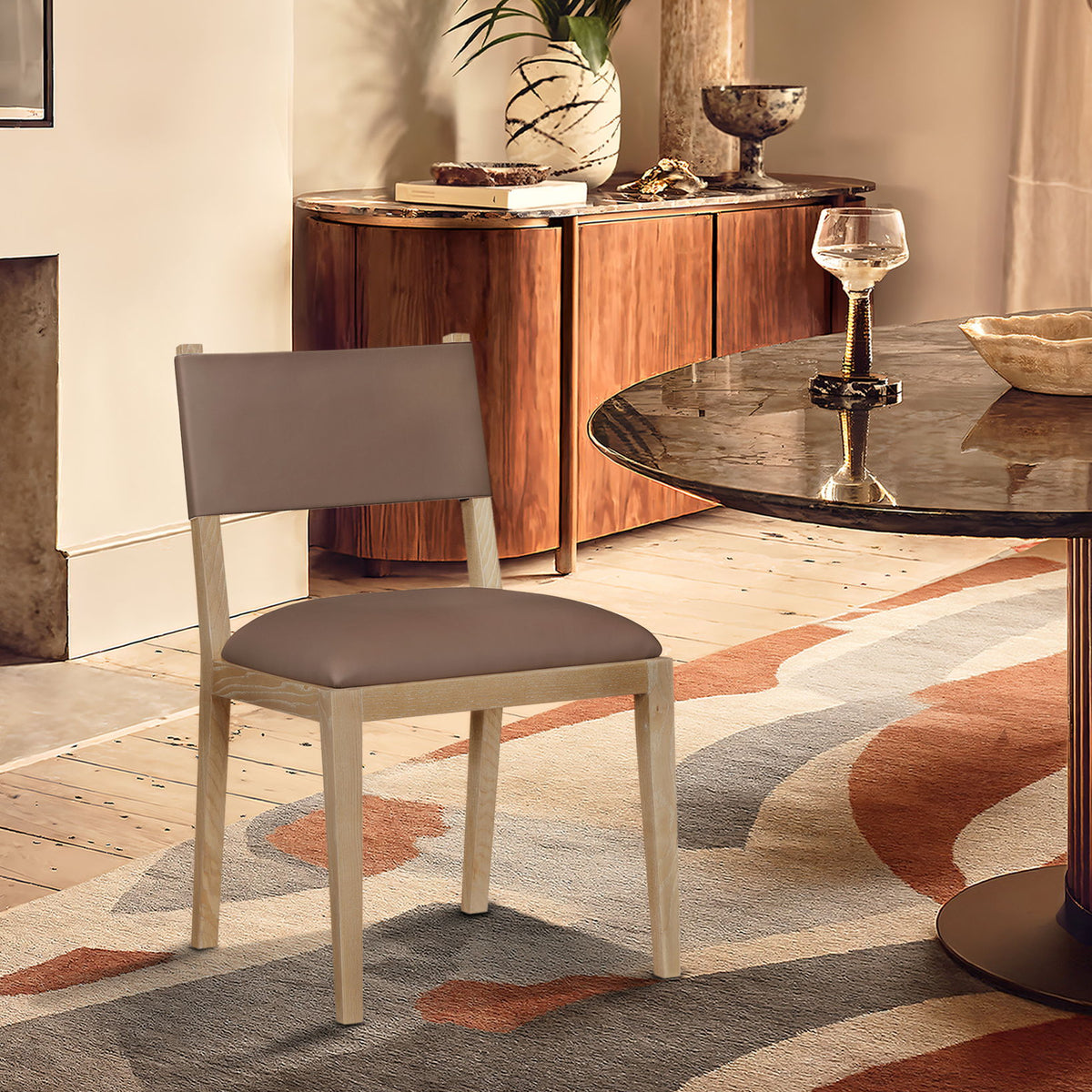 Avon - Vegan Leather Dining Side Chair (Set of 2)