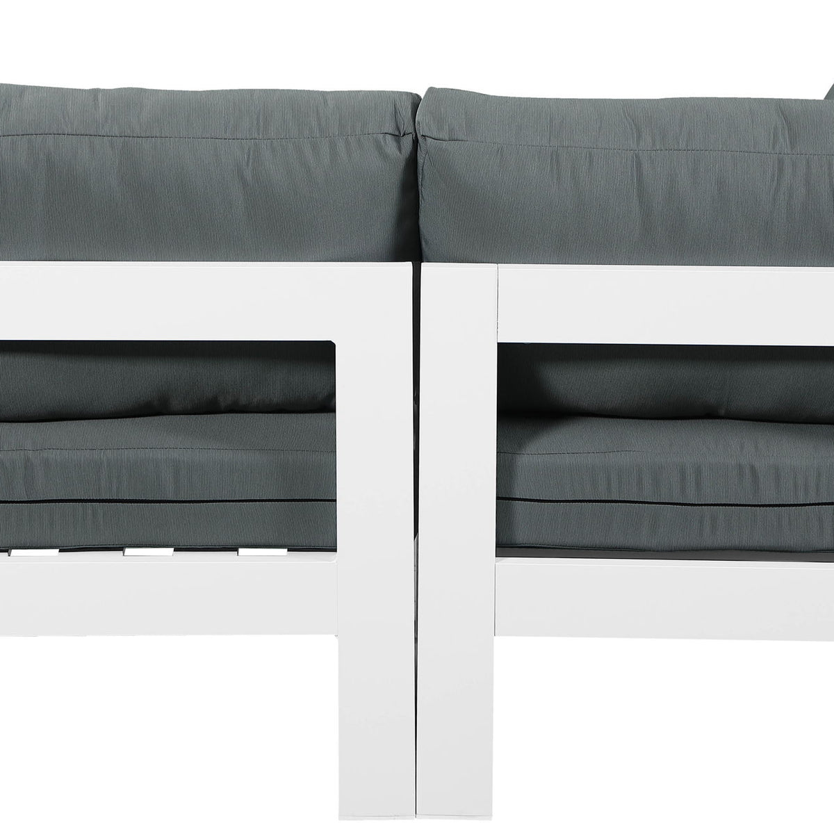 Nizuc - Outdoor Patio 2 Seat Modular Sofa With White Frame