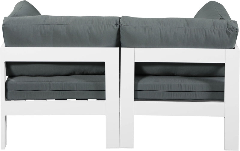 Nizuc - Outdoor Patio 2 Seat Modular Sofa With White Frame