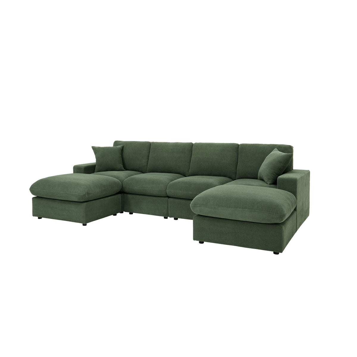 Sectional With 2 Ottomans