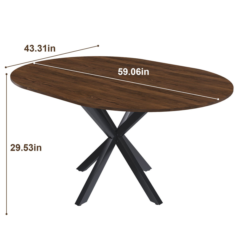 Round Dining Table With Extendable Blades, X Base
