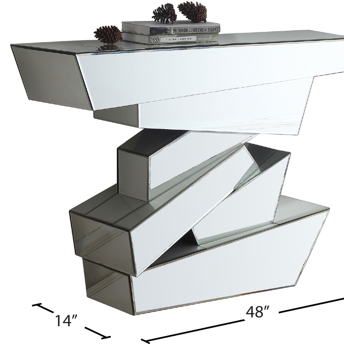 Jade - Console Table - Pearl Silver