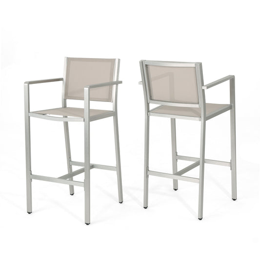 Outdoor Rust Proof Aluminum Barstools (Set of 2)